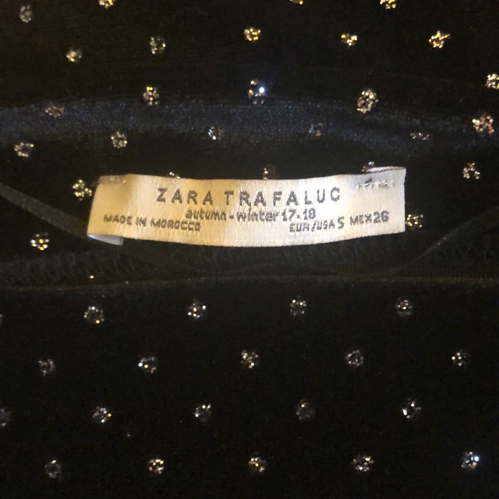 🟠 ZARA 🟠 (Trafaluc)  velvet long sleeve bodysuit - Picture 6 of 8